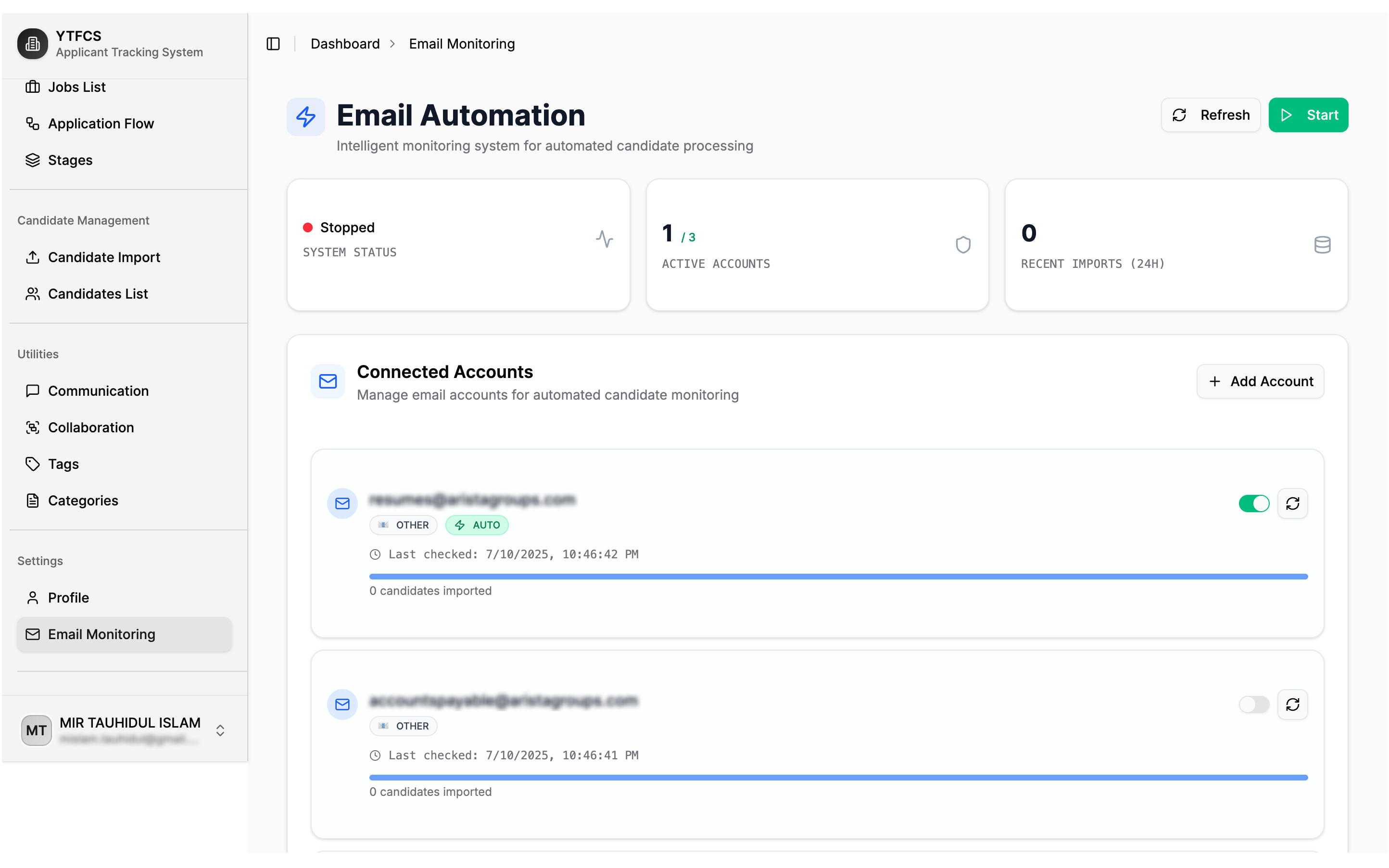 ATS (Applicant Tracking System) view 2