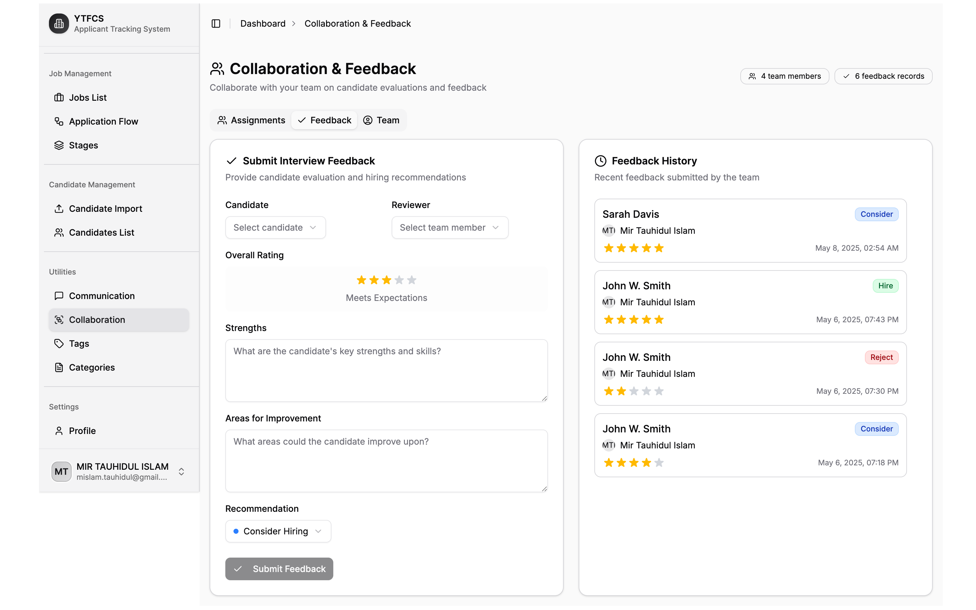 ATS (Applicant Tracking System) view 3