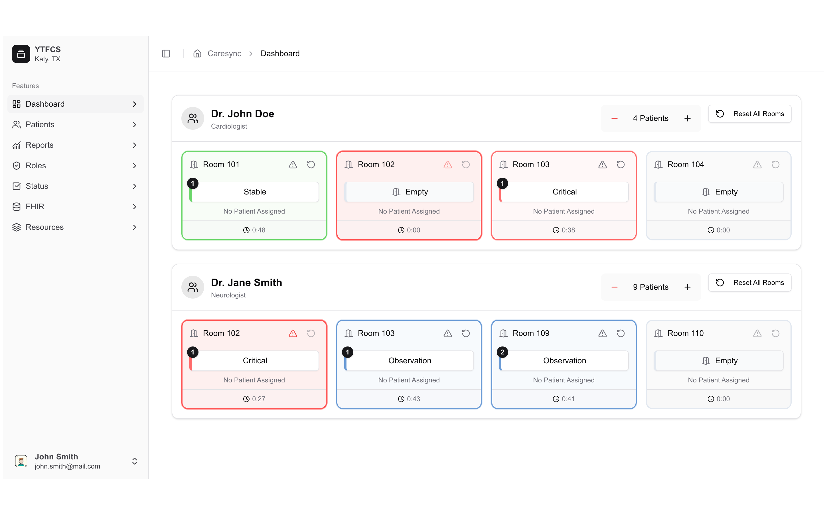 CareSyncFlow v2 main view
